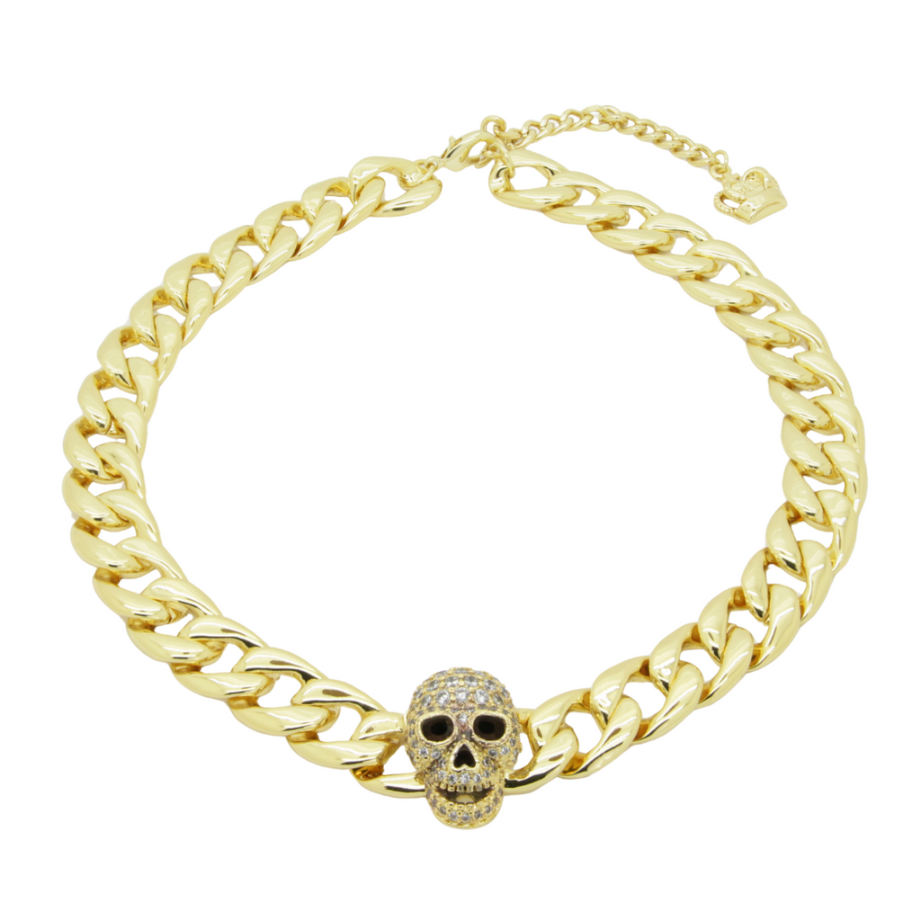 Skull on sale gold chain