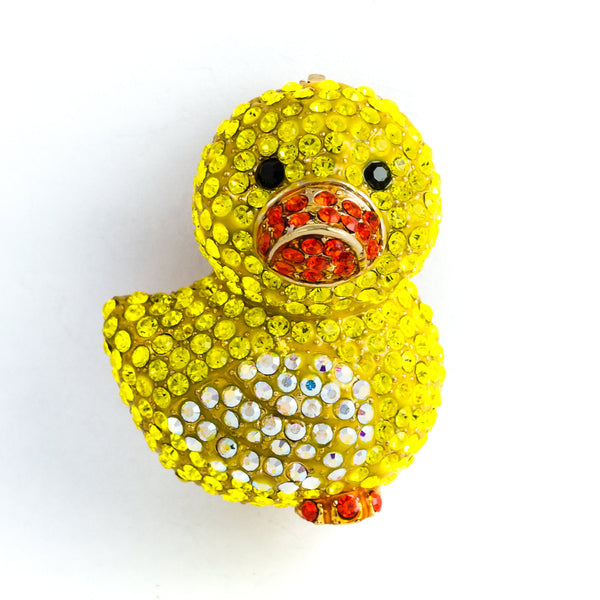 Crystal Duck Brooch