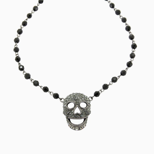 Black Diamond & Gold Skull Necklace – Phoenix Roze