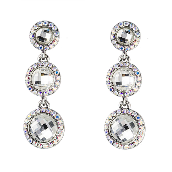 Triple Disc Drop Earrings