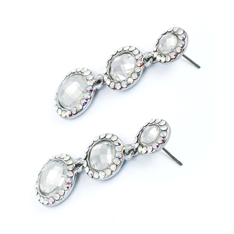 Triple Disc Drop Earrings