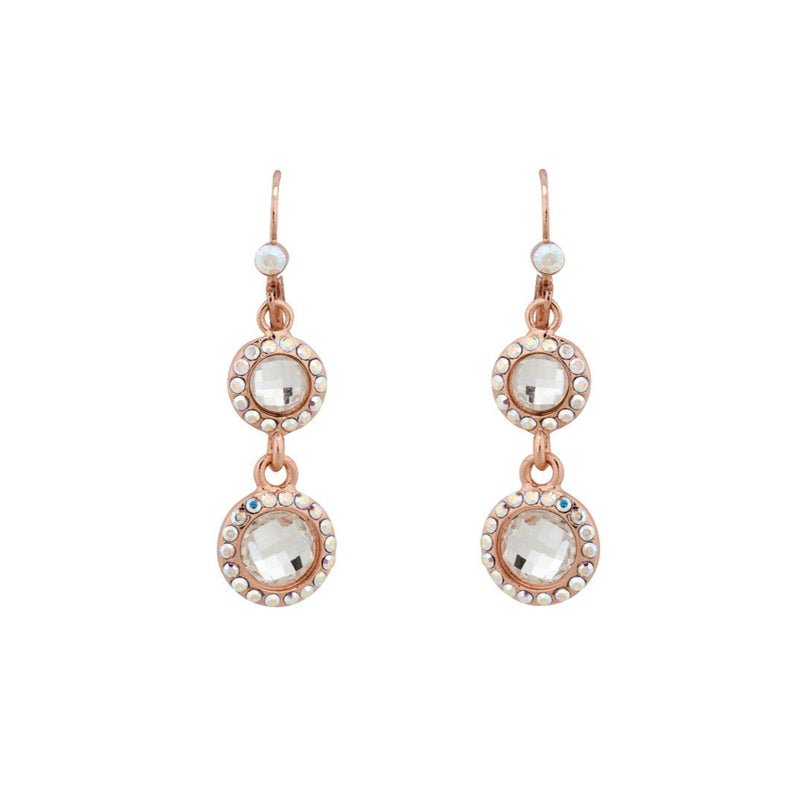 Twin Drop Crystal Earrings