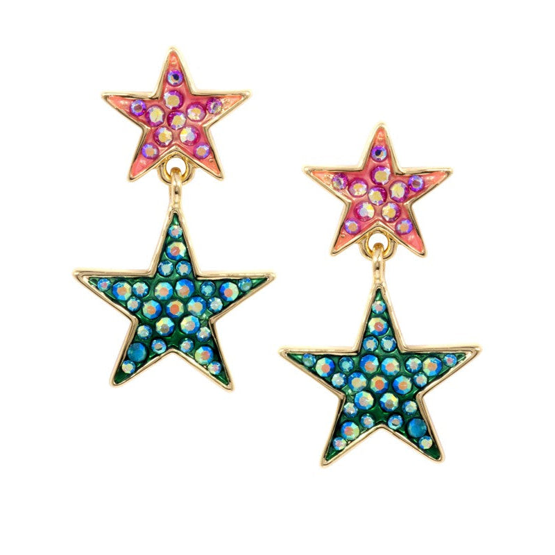 Double Star Earrings