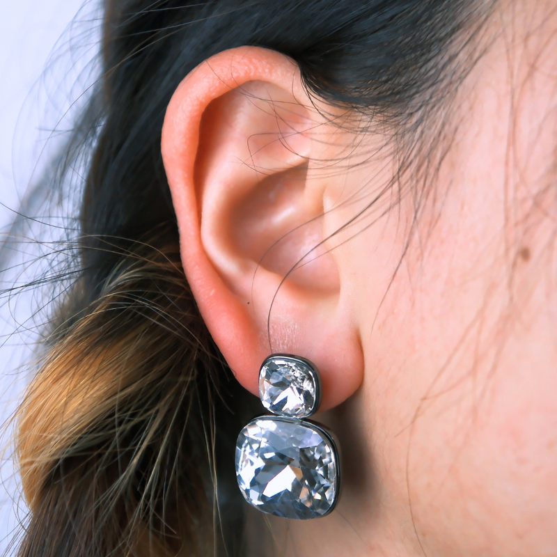 Graduated Crystal Earrings