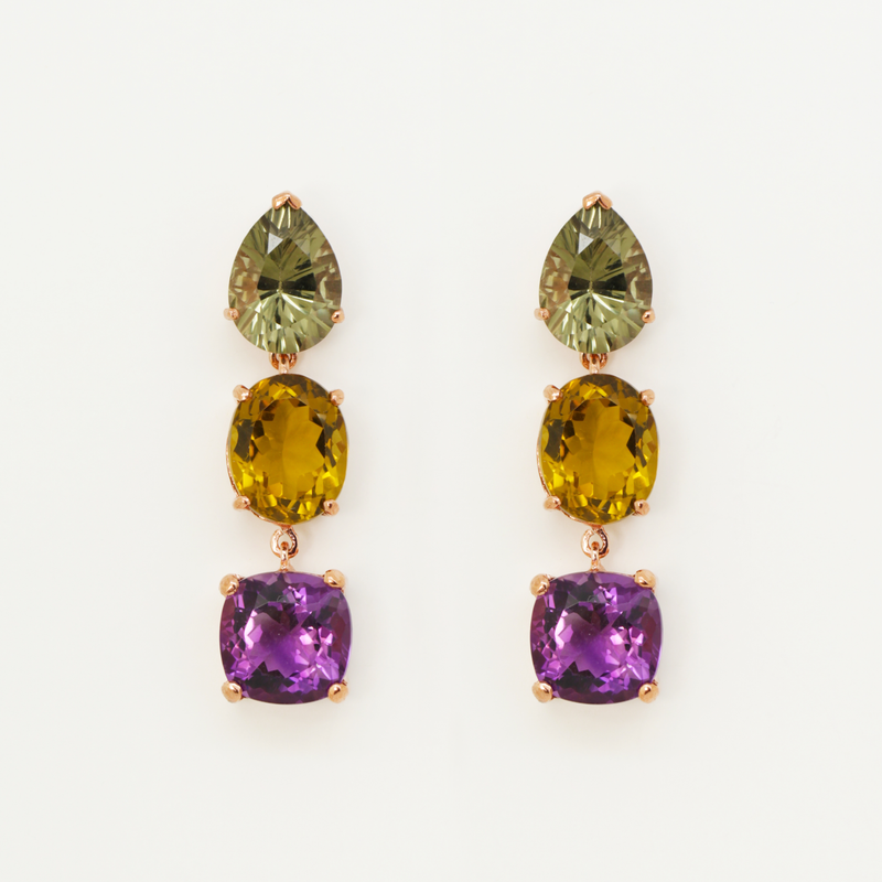 Amethyst and Citrine Earrings – Butler & Wilson