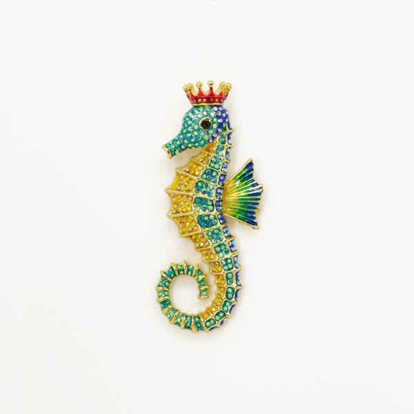 Royal Seahorse Brooch