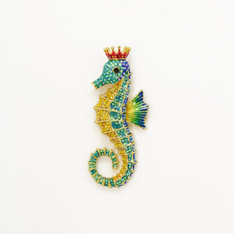 Royal Seahorse Brooch