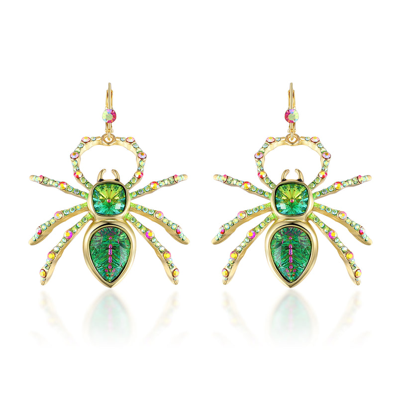 Web Spinning Spider Earrings