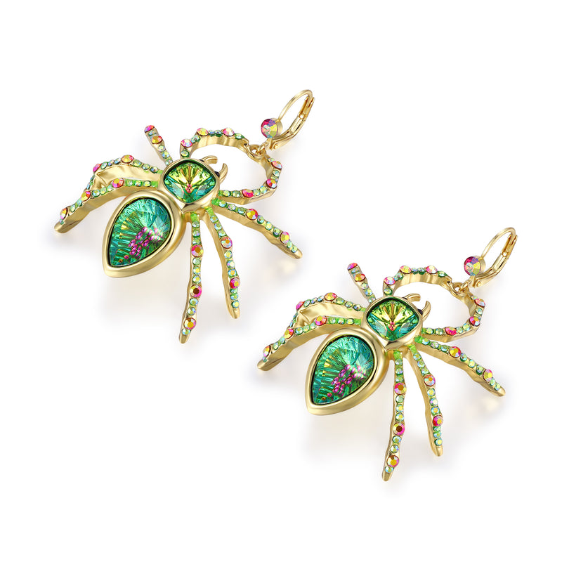 Web Spinning Spider Earrings