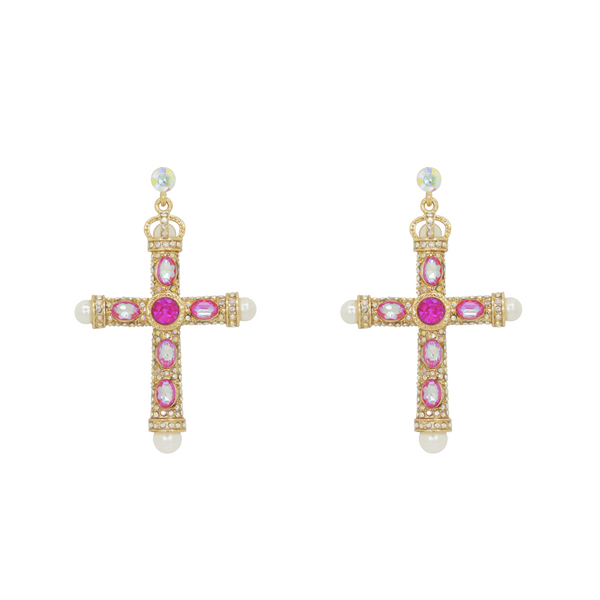 Regal Cross Earrings