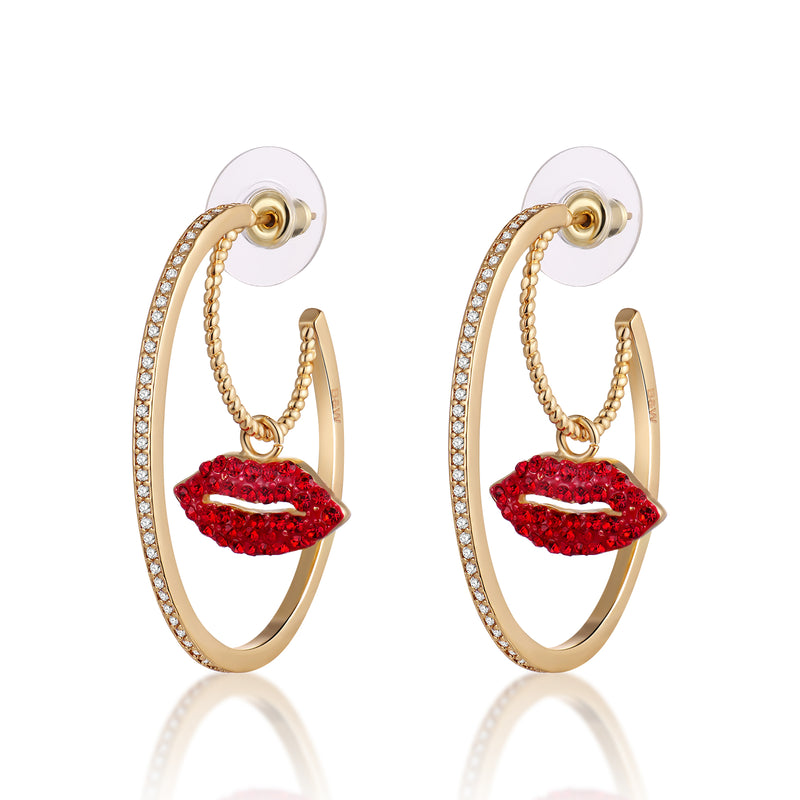 Double Hoop Lip Earrings