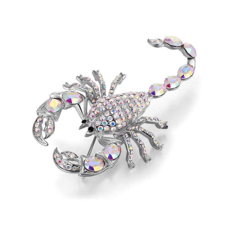 Crystal Scorpion Brooch