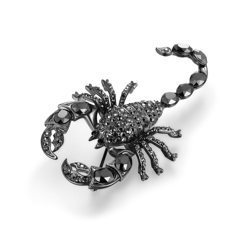 Crystal Scorpion Brooch