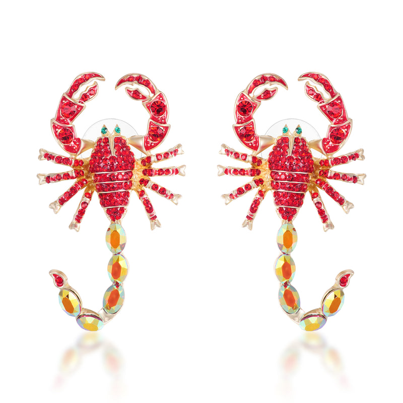 Crystal Scorpion Earrings