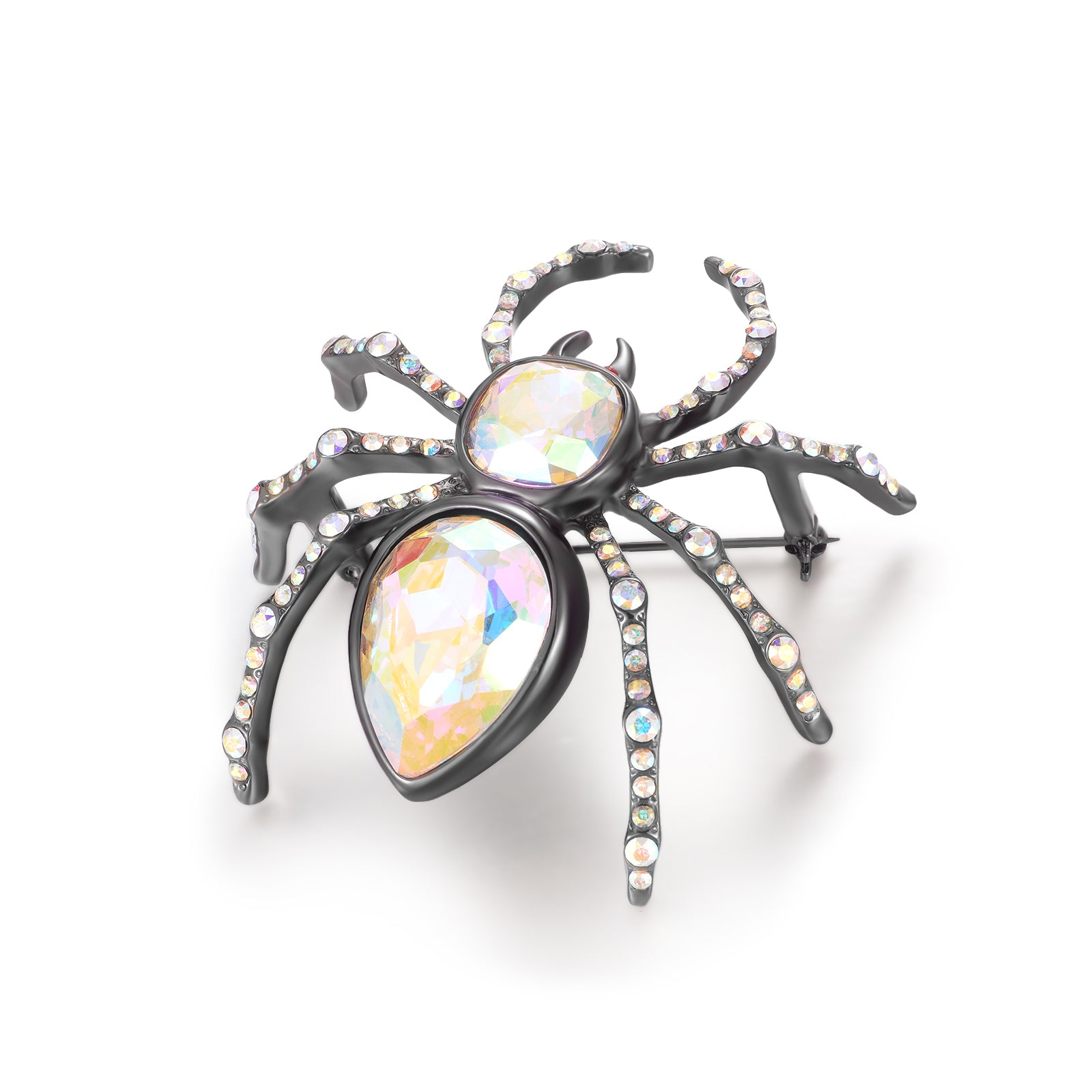 Shops Black Crystal Spider Brooch