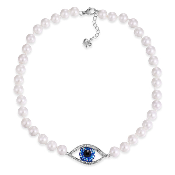 Eye and Pearl Necklace