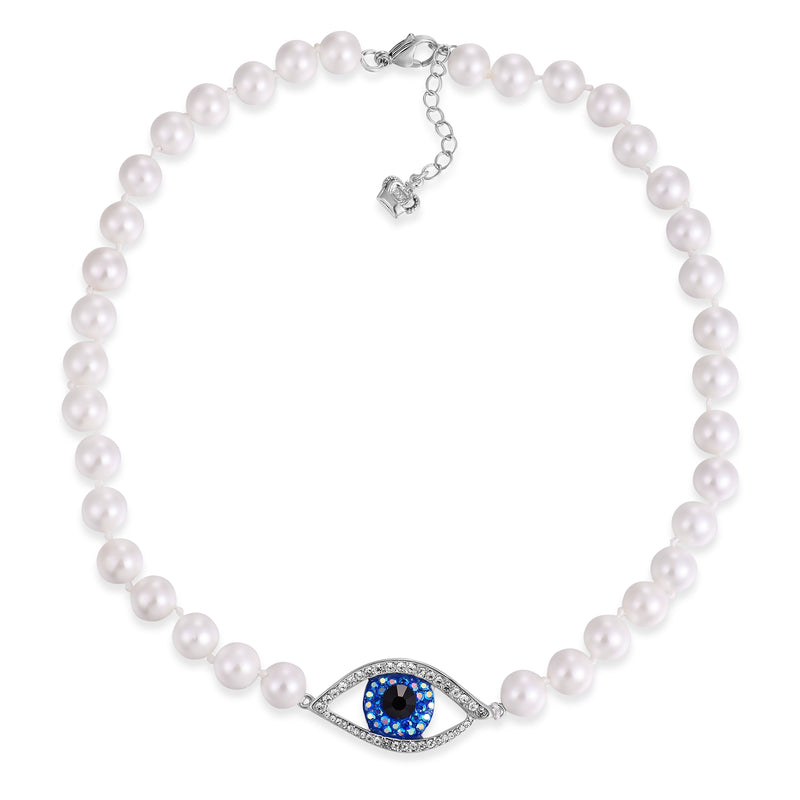 Eye and Pearl Necklace