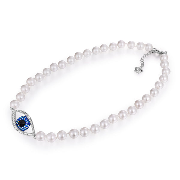 Eye and Pearl Necklace