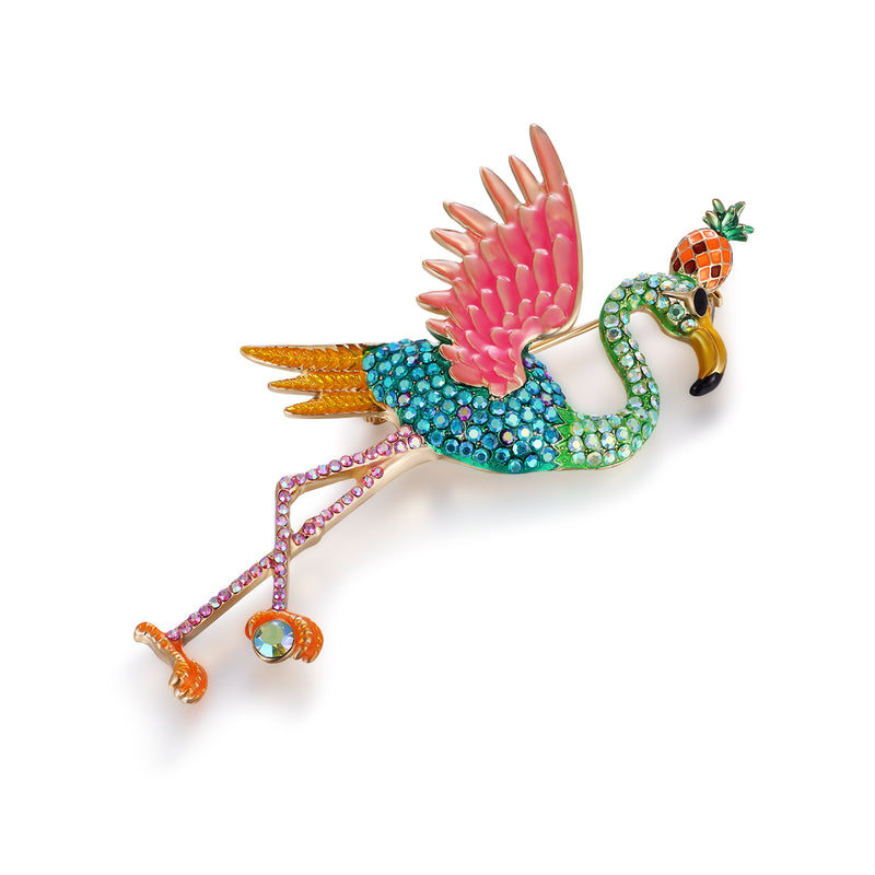 Tropical Flamingo Brooch