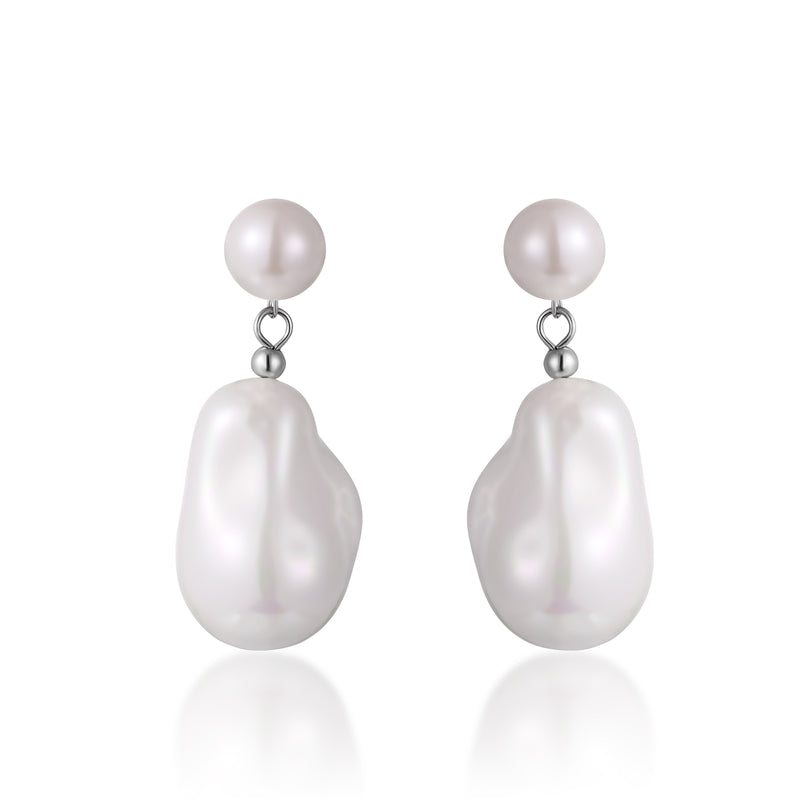 Double Drop Pearl Earrings