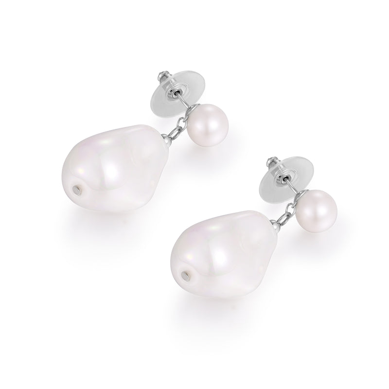 Double Drop Pearl Earrings