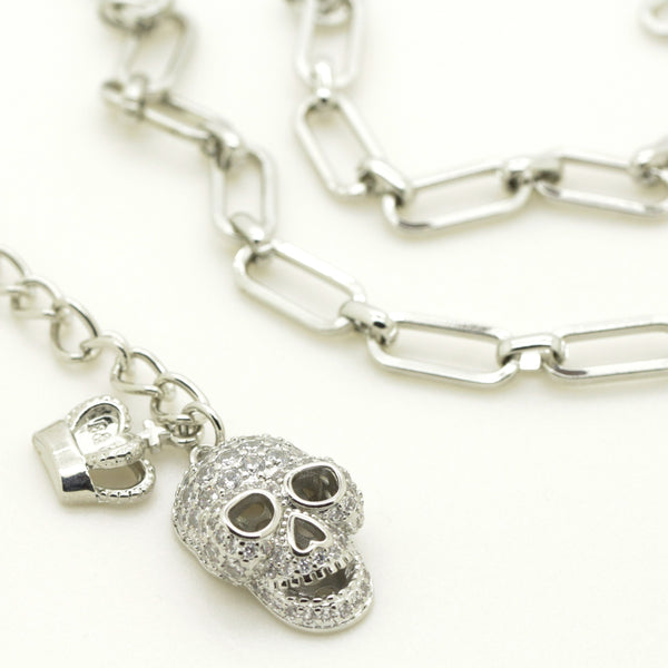 Crystal Skull Chain Belt