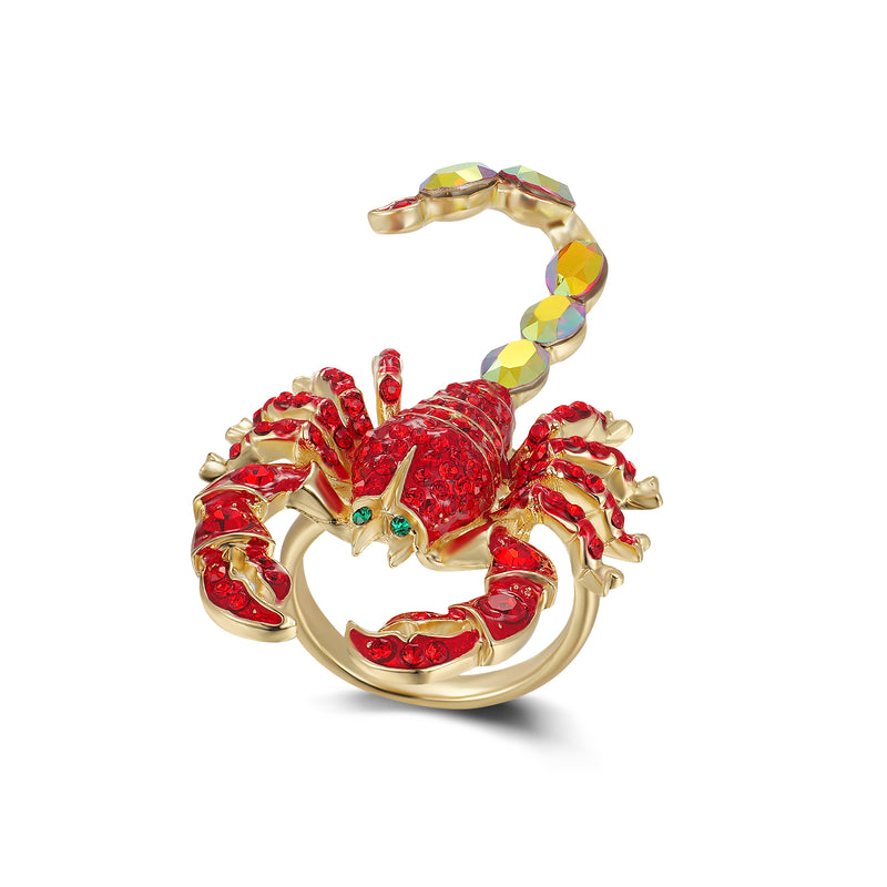 Crystal Scorpion Ring