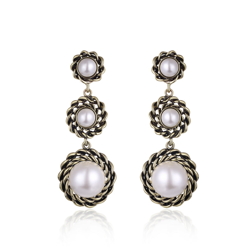 Vintage Style Pearl Earrings