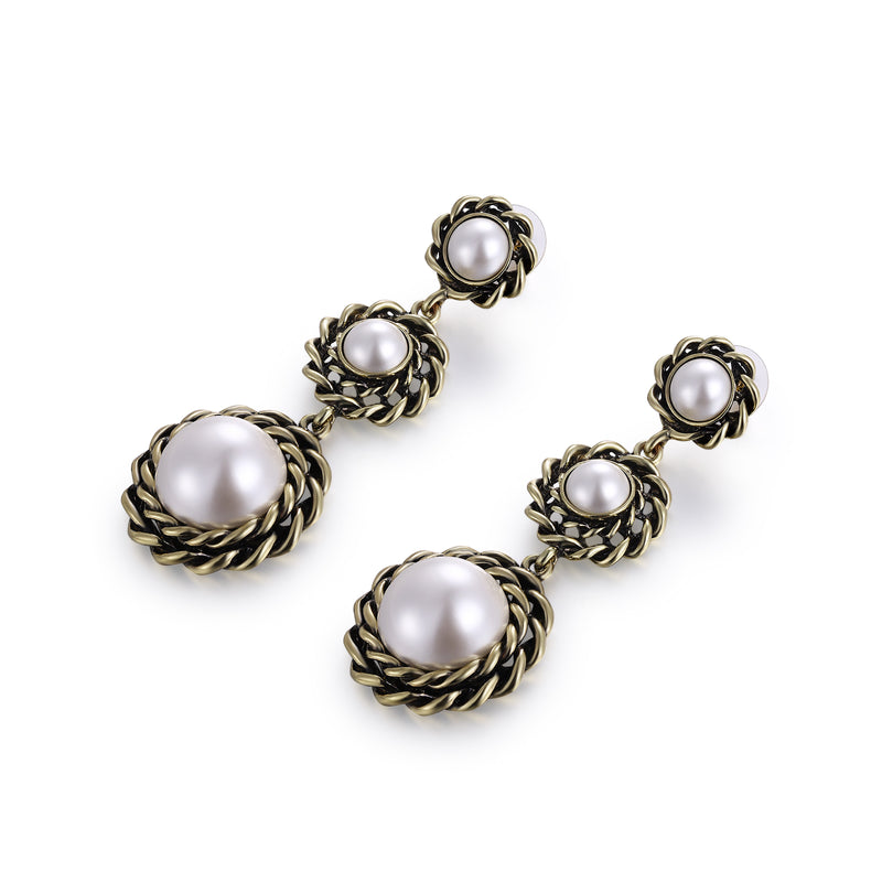 Vintage Style Pearl Earrings