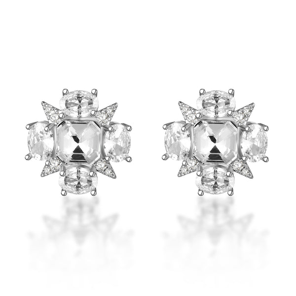 Crystal Spikey Stud Earrings