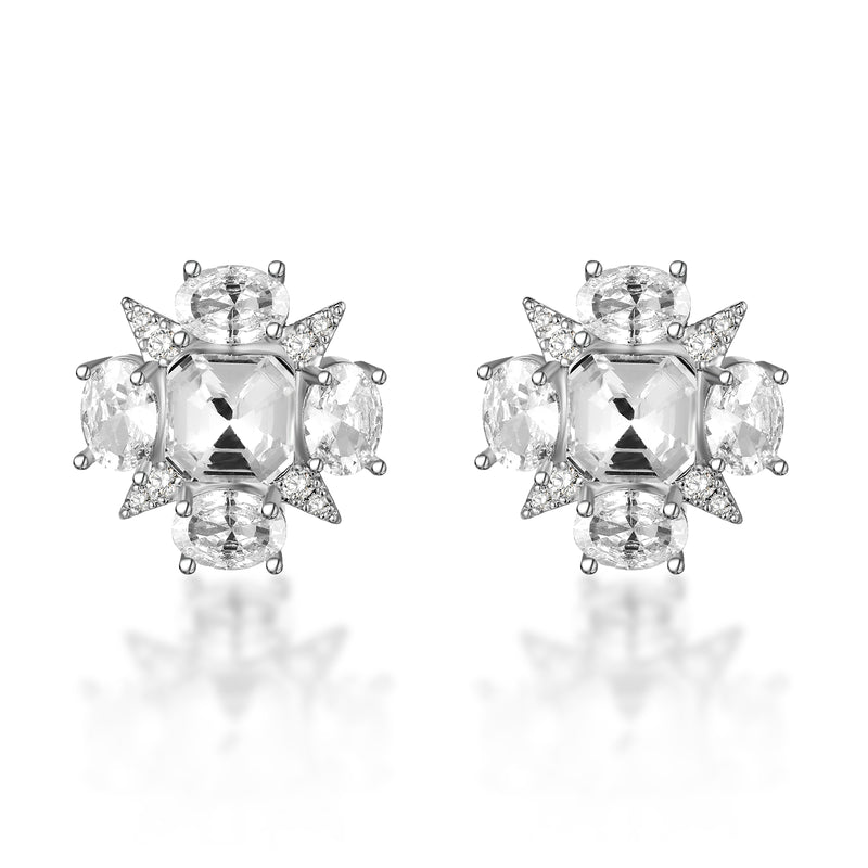 Crystal Spikey Stud Earrings