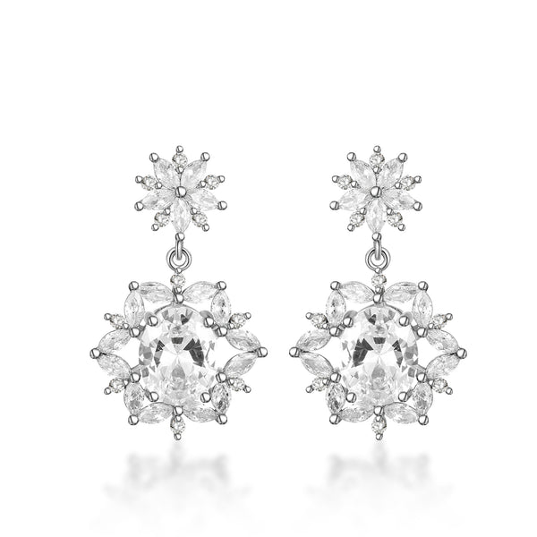 Crystal Spikey Drop Earrings