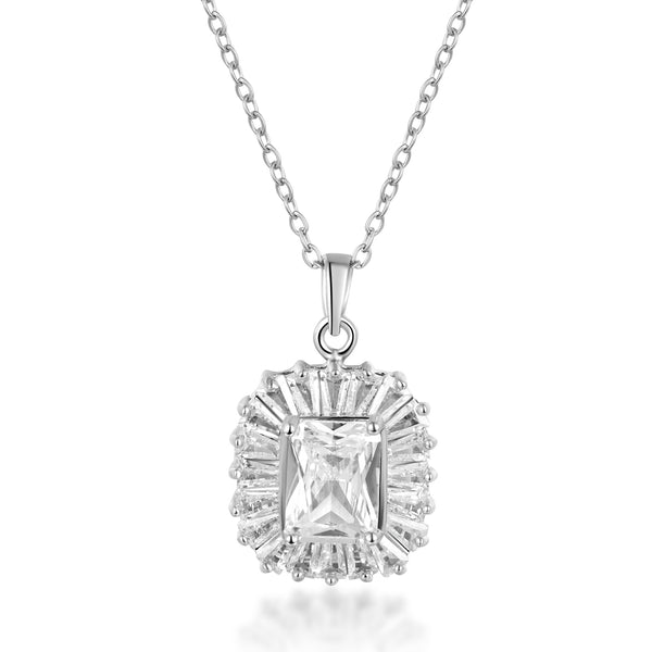 Single Baguette Crystal Pendant