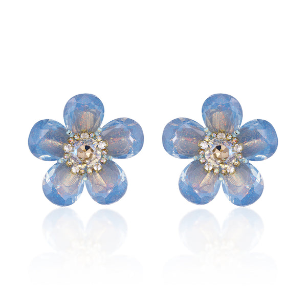 Sparkling Flower Stud Earrings