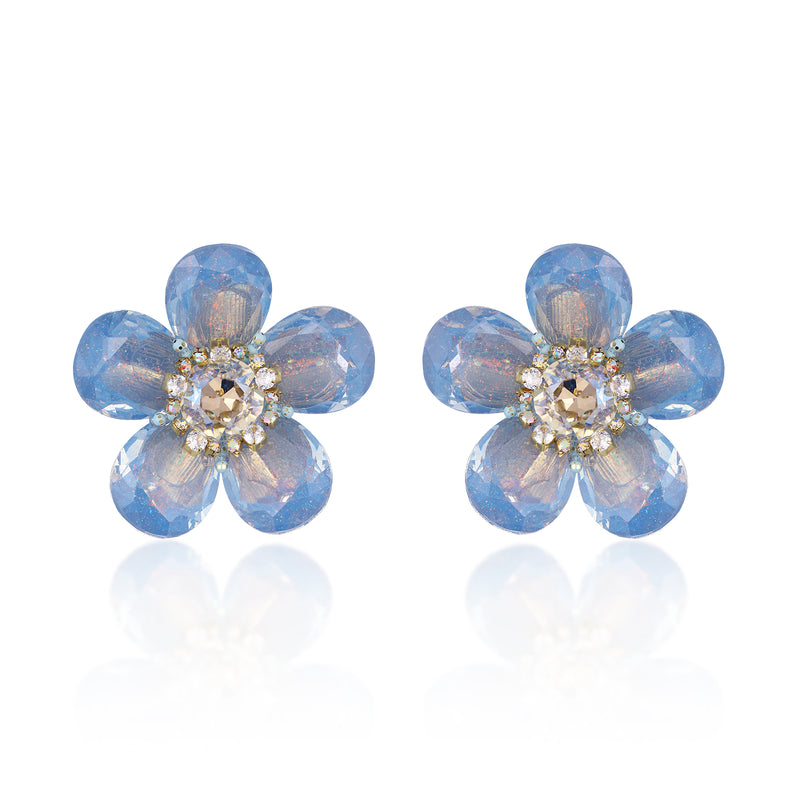 Sparkling Flower Stud Earrings