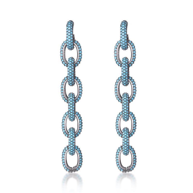 Crystal Cable Link Earrings