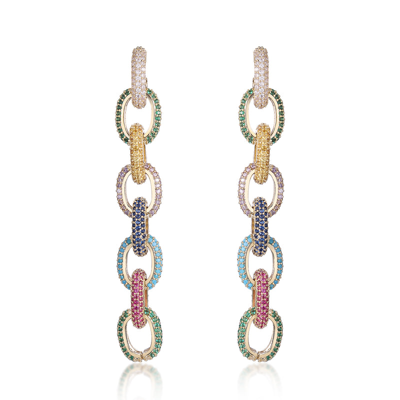 Crystal Cable Link Earrings