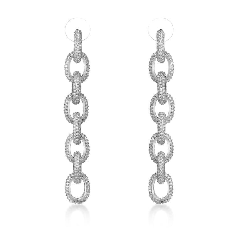 Crystal Cable Link Earrings