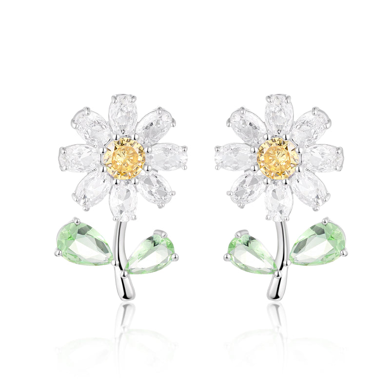 Crystal Daisy Earrings