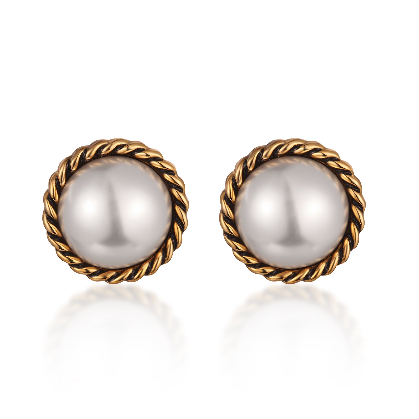 Vintage classic pearl authentic earings