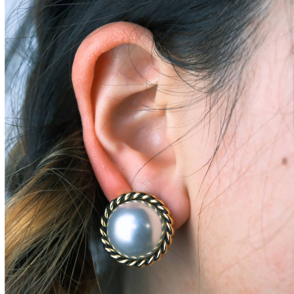 Vintage Style Pearl Studs