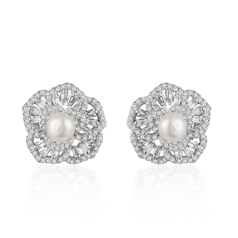 Crystal Floral Studs