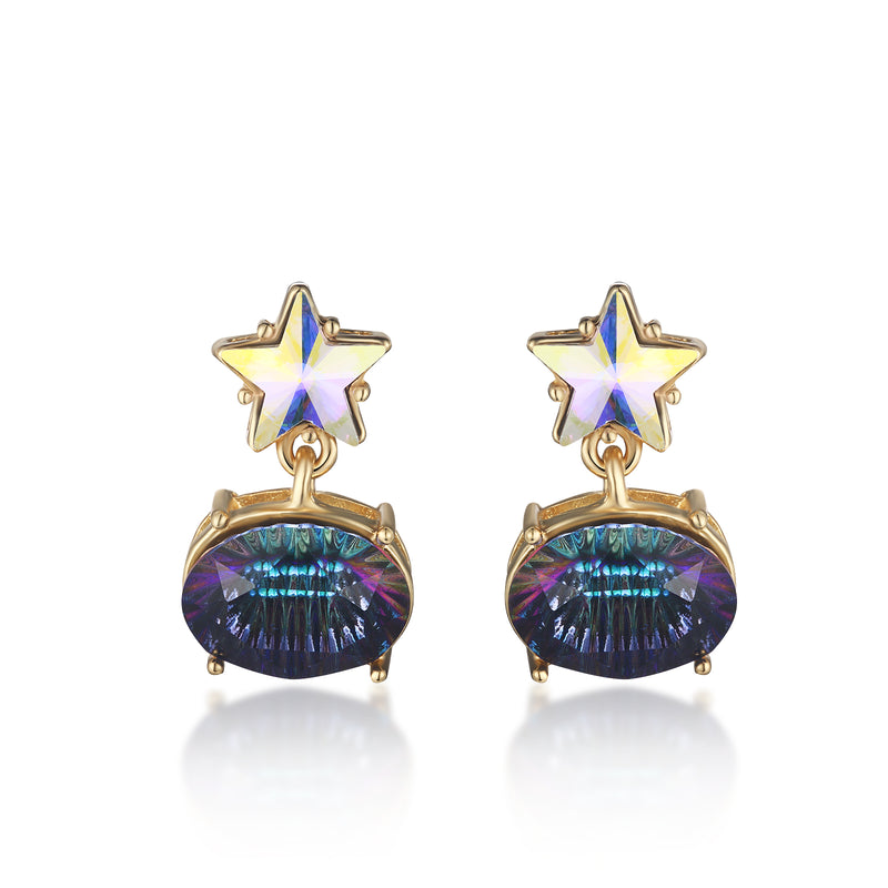 Celestial Crystal Star Earrings