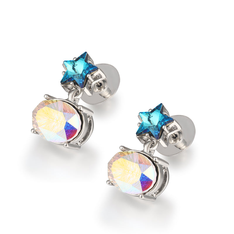 Celestial Crystal Star Earrings