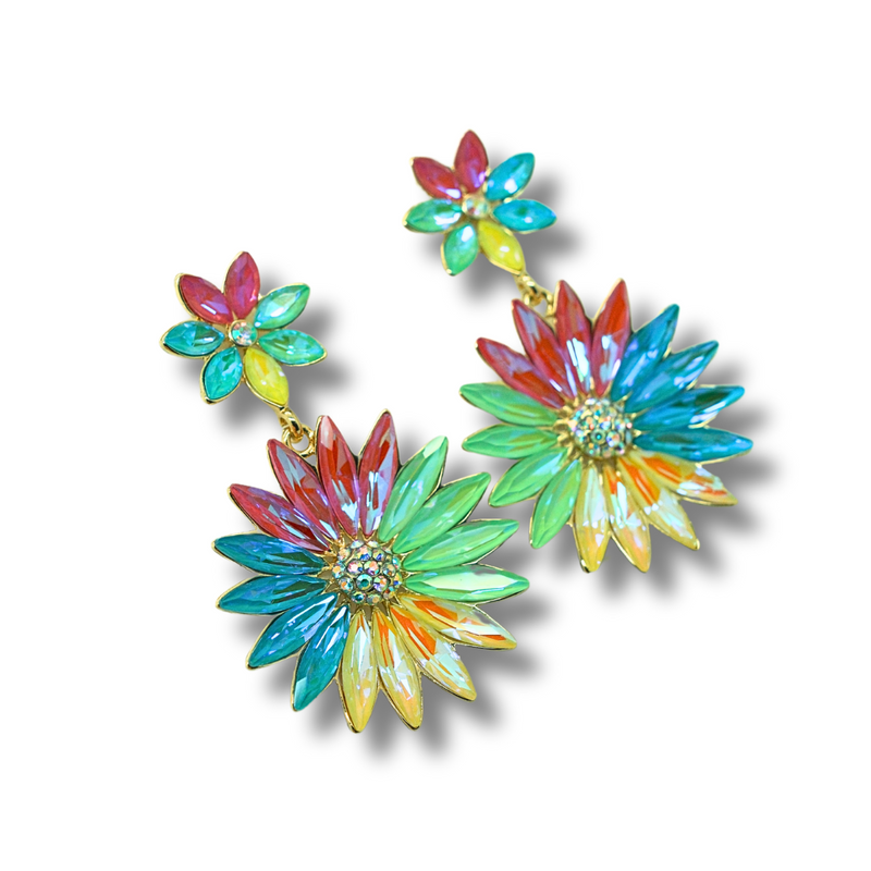 Sparkling Flower Earrings