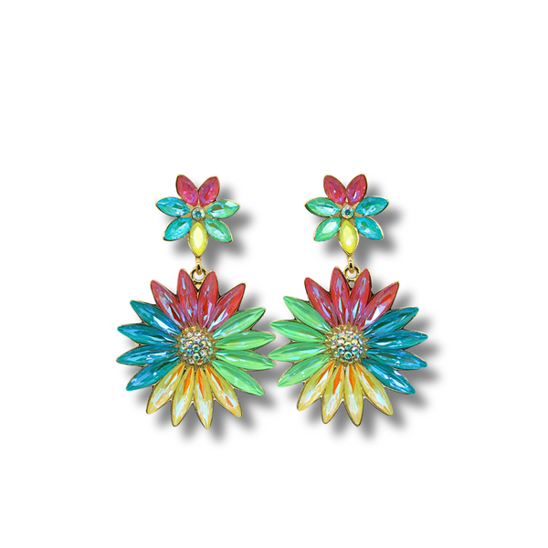 Sparkling Flower Earrings