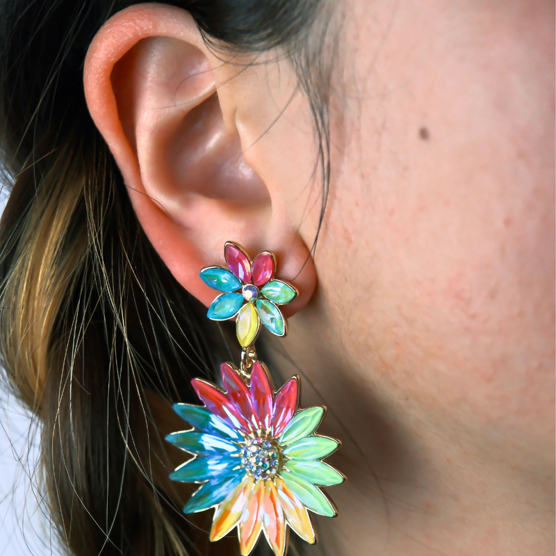 Sparkling Flower Earrings