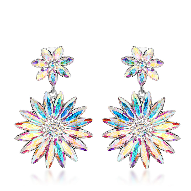 Sparkling Flower Earrings