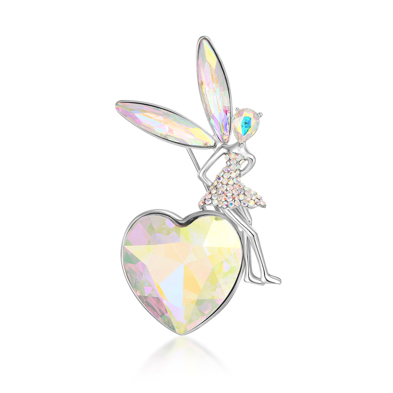 Love Heart Fairy Brooch