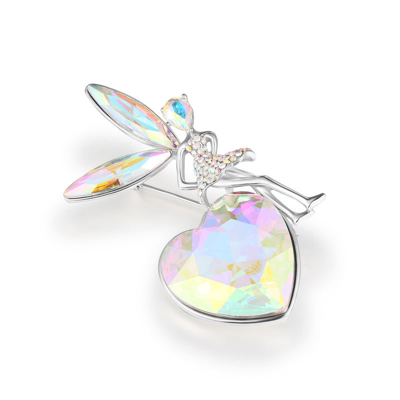 Love Heart Fairy Brooch